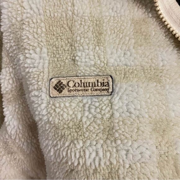 Columbia Vintage Plaid Sherpa Jacket-Drawstring Waist - Picture 4 of 7